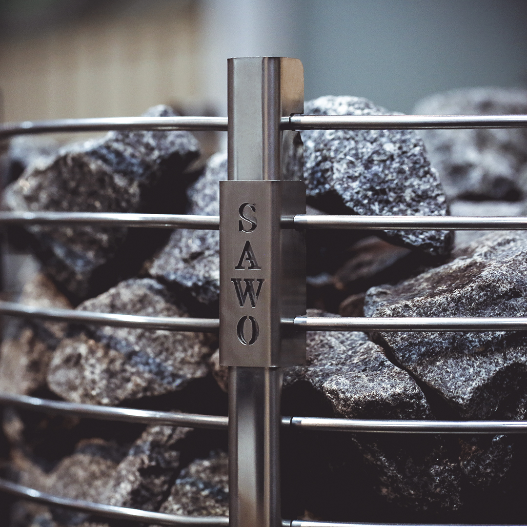 Sauna Heater Tower Close-up