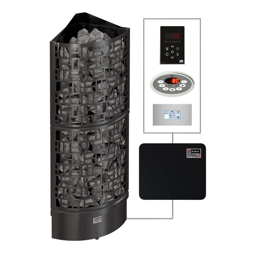 SAWO sauna heaters tower SW3 Corner Black NS