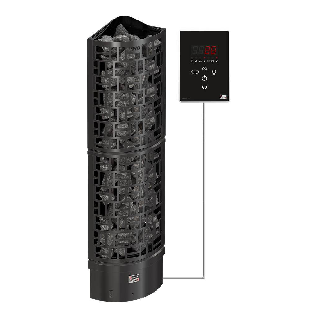 SAWO sauna heaters tower SW3 Corner Black Ni2