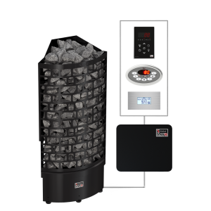 SAWO sauna series tower ARI Corner Black NS