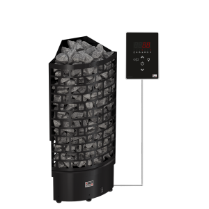 SAWO sauna series tower ARI Corner Black Ni2