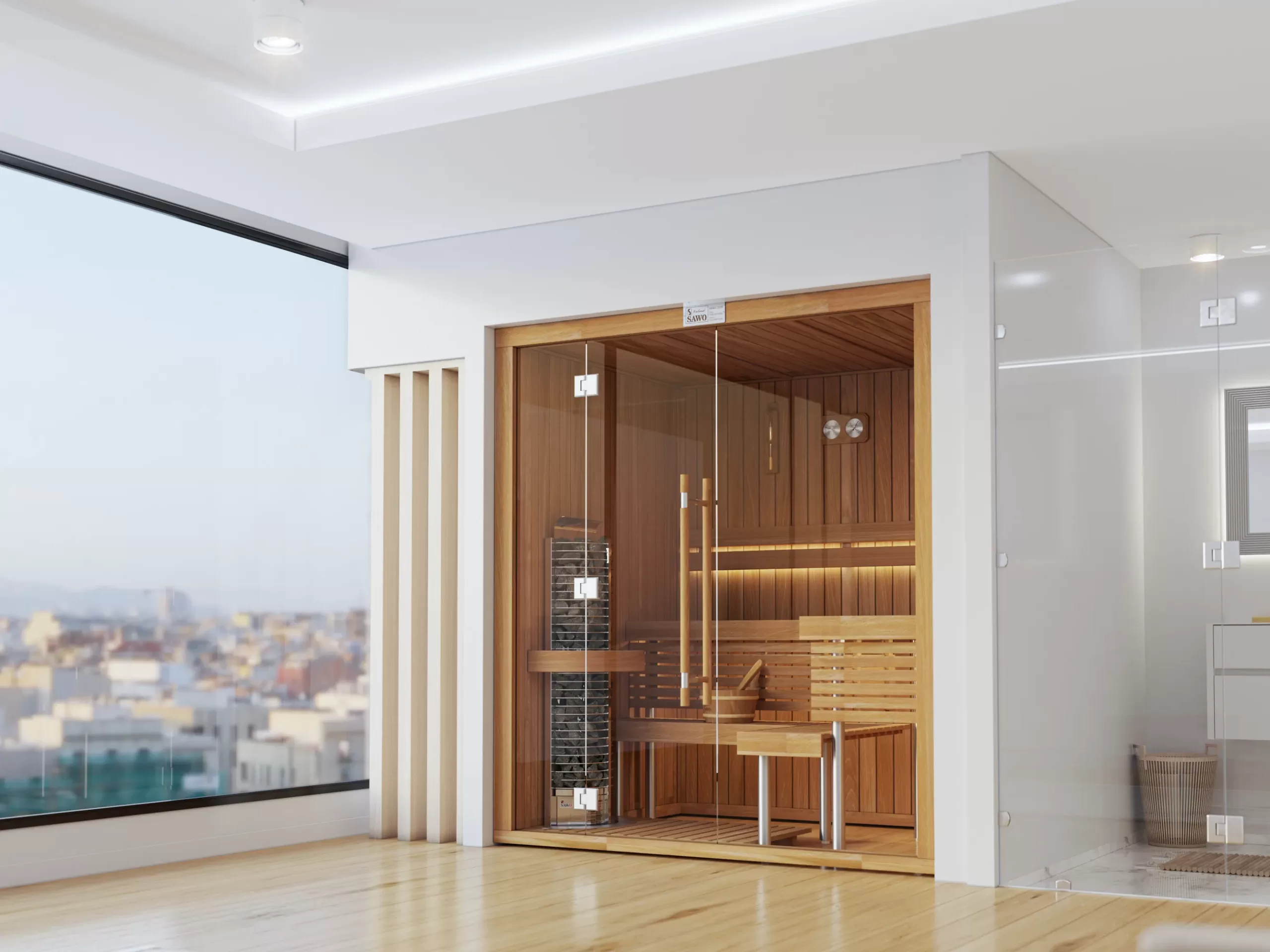 GLASS FRONT SAUNA ROOM