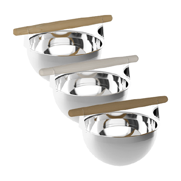 Default Stainless Pail with Wooden Handle